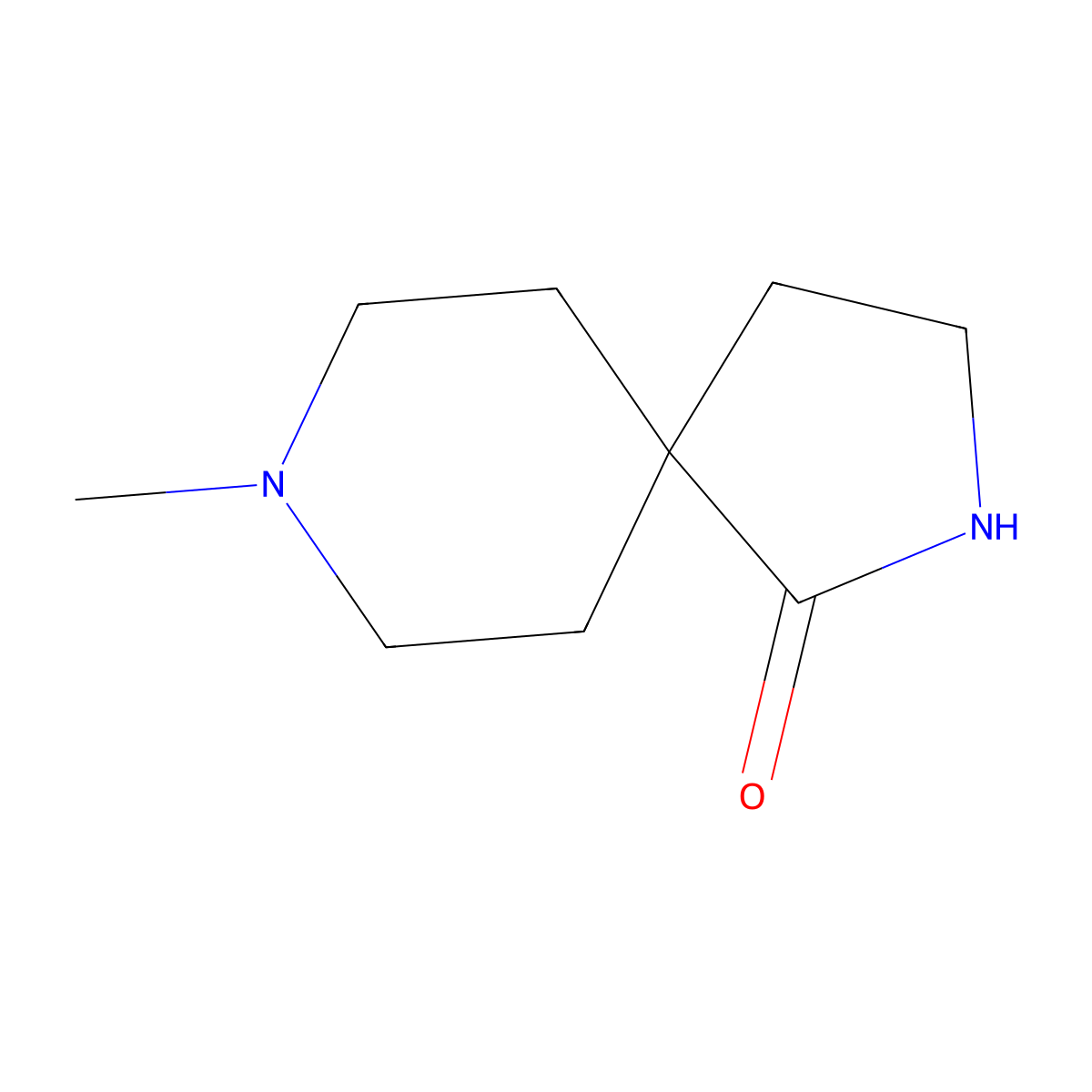 8-Methyl-2,8-diazaspiro[4.5]decan-1-one molecular structure, CAS 268550-49-8