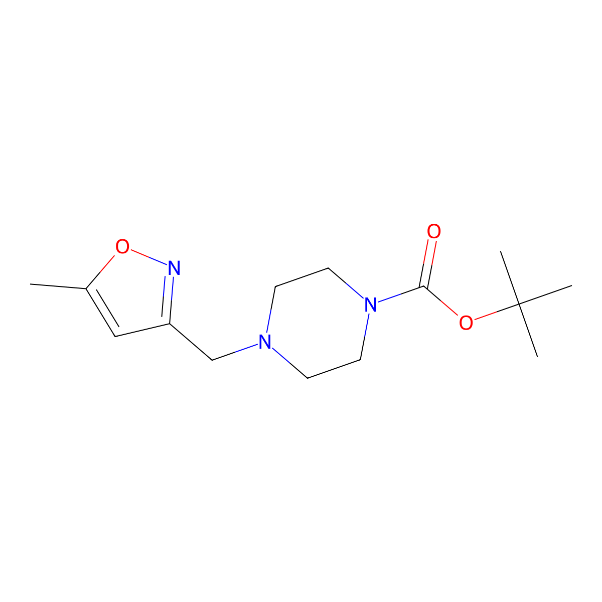 4-(5-Methyl-isoxazol-3-ylmethyl)-piperazine-1-carboxylic acid tert-butyl ester molecular structure, CAS 268550-76-1
