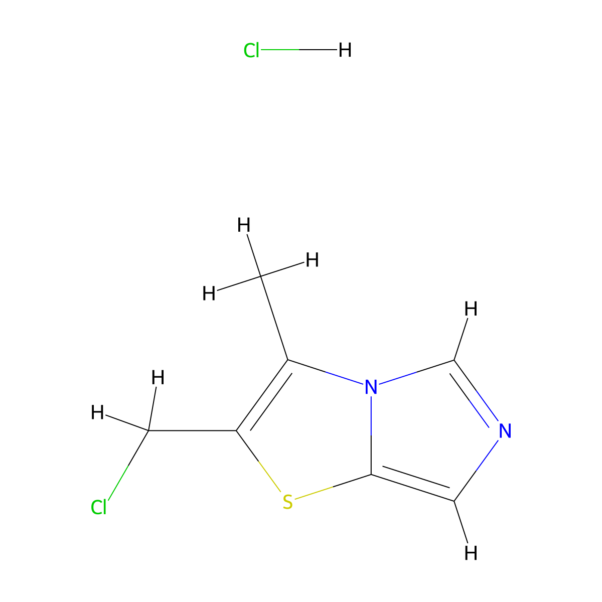 2-(Chloromethyl)-3-methylimidazo[4,3-b][1,3]thiazole hydrochloride molecular structure, CAS 268553-96-4