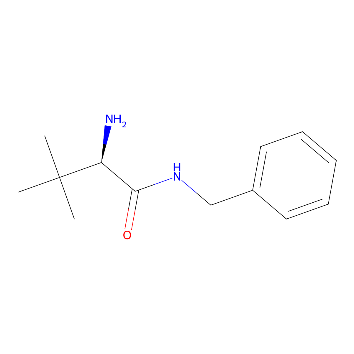 (2R)-2-Amino-3,3-dimethyl-N-(phenylmethyl)butanamide molecular structure, CAS 268556-62-3