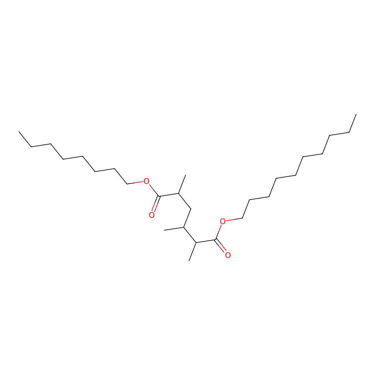 Hexanedioic acid, trimethyl-, decyl octyl ester molecular structure, CAS 26856-72-4