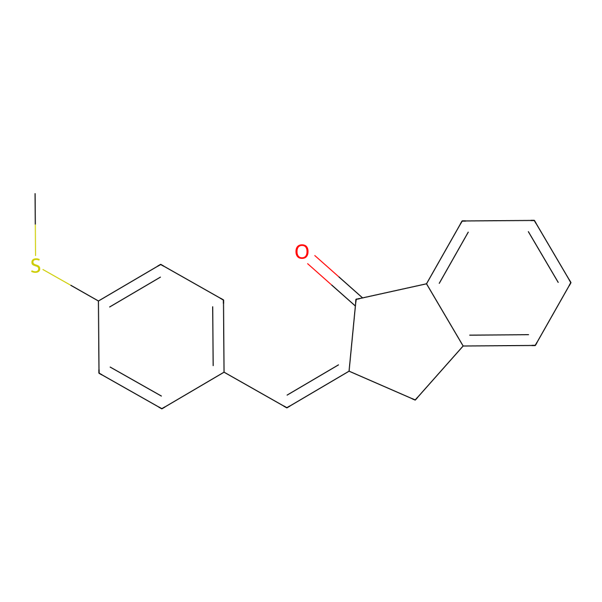 2-{(Z)-[4-(methylsulfanyl)phenyl]methylidene}-1H-inden-1(3H)-one molecular structure, CAS 268563-91-3