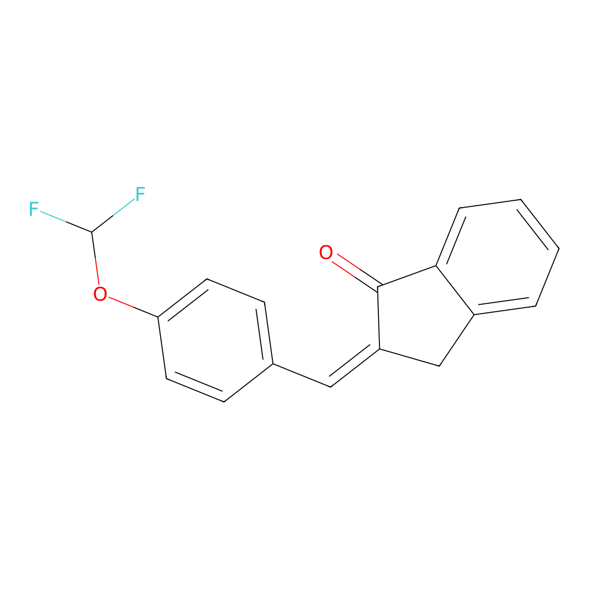 2-((4-Difluoromethoxyphenyl)methylene)indan-1-one molecular structure, CAS 268563-92-4