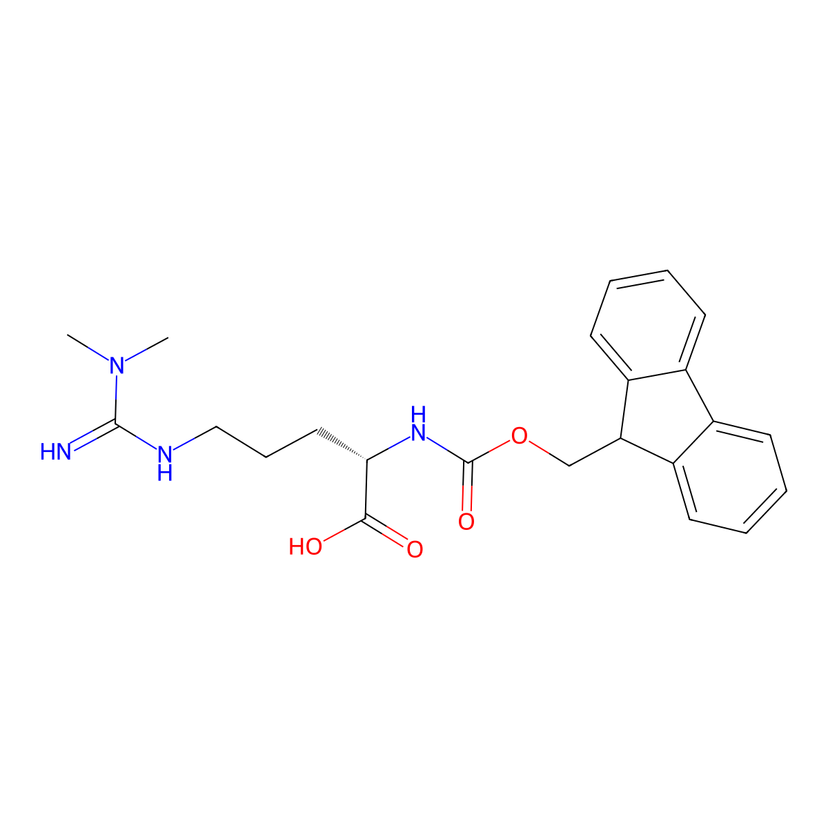 Fmoc-Arg(Me)2-OH molecular structure, CAS 268564-10-9