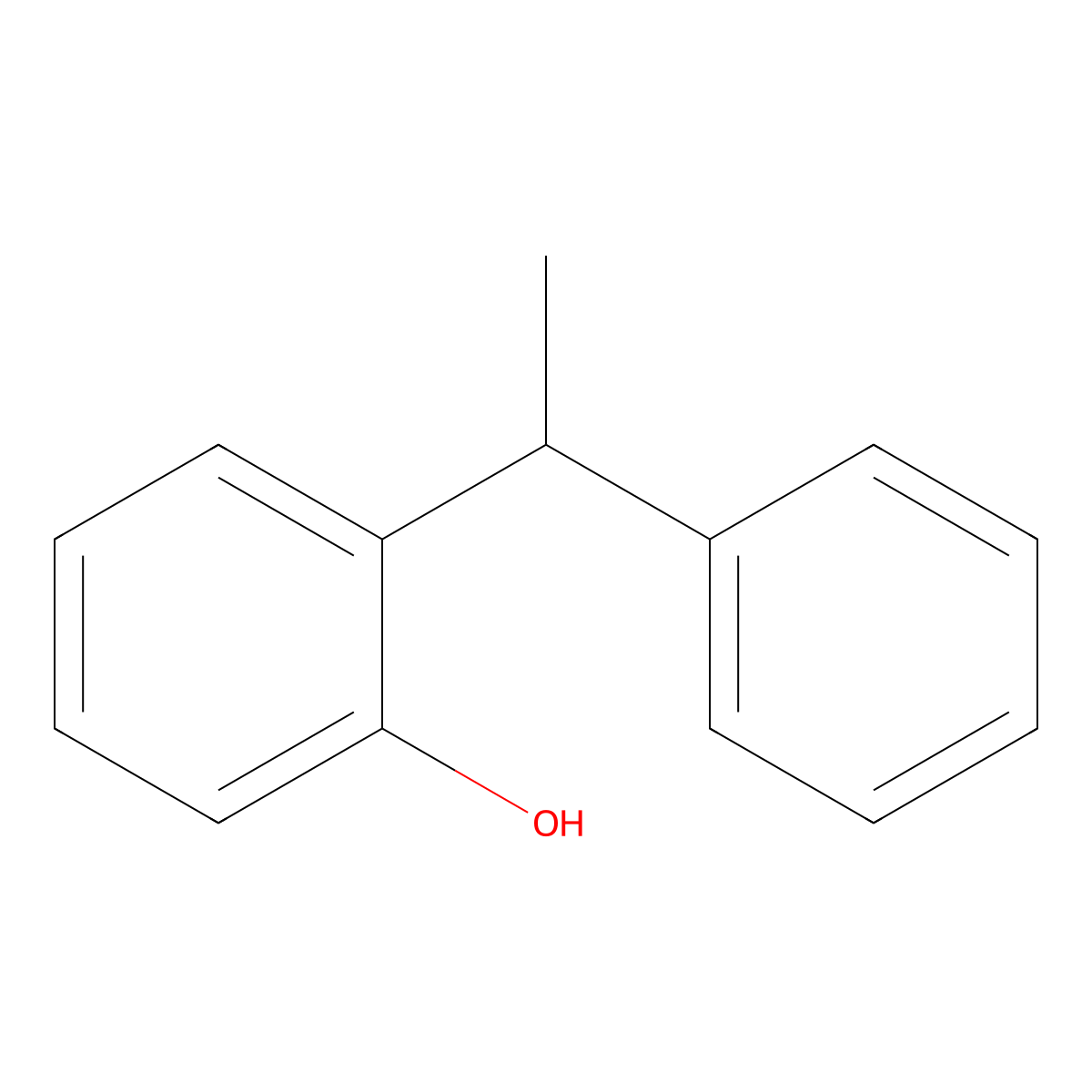 2-(1-Phenylethyl)phenol molecular structure, CAS 26857-99-8