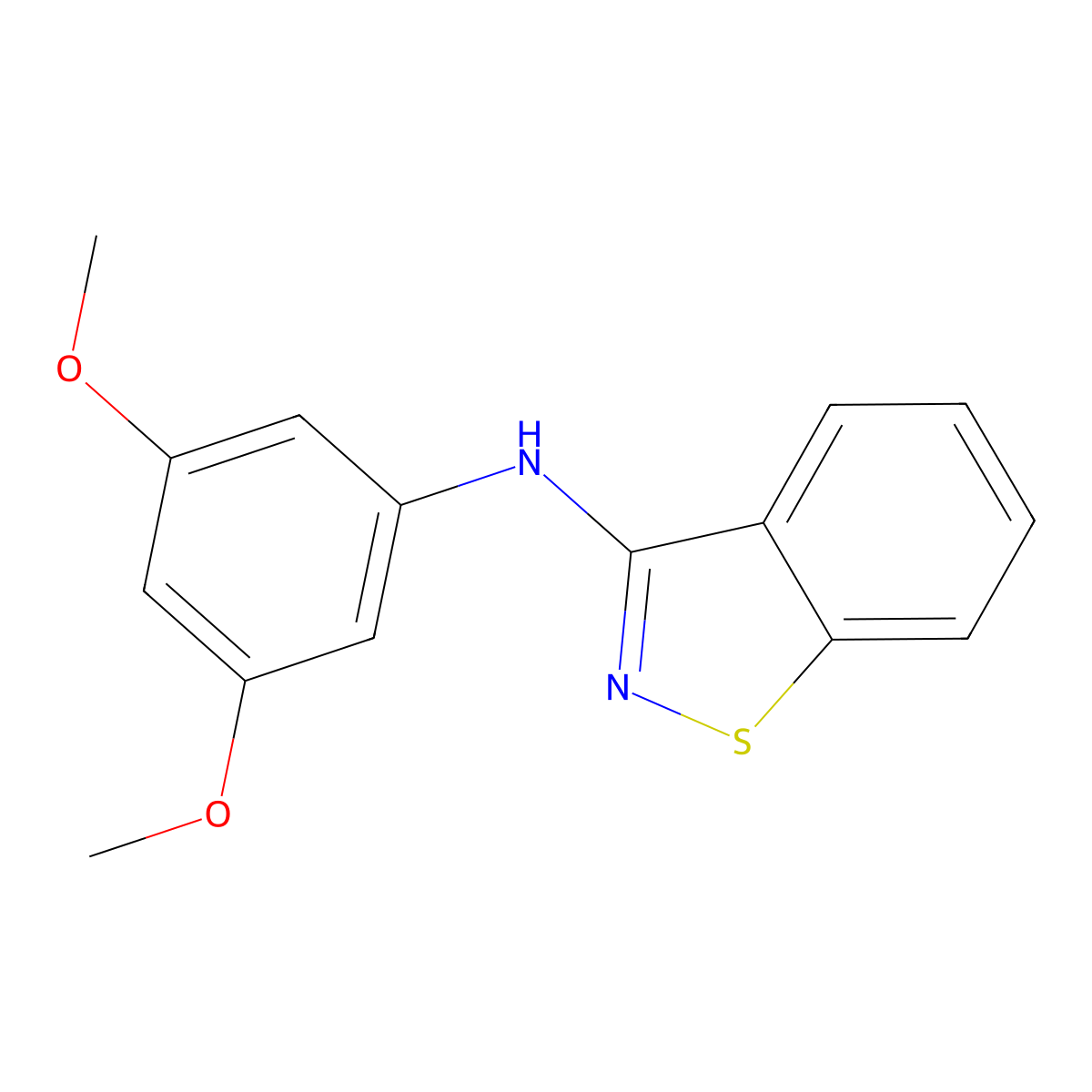 N-(3,5-dimethoxyphenyl)-1,2-benzothiazol-3-amine molecular structure, CAS 2685739-28-8