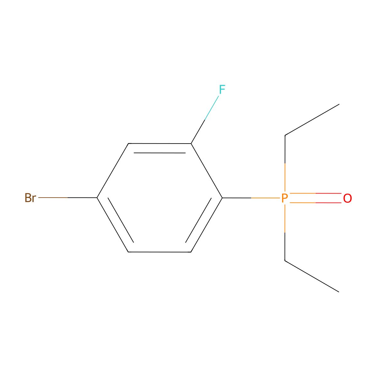 (4-Bromo-2-fluorophenyl)diethylphosphine oxide molecular structure, CAS 2685825-05-0