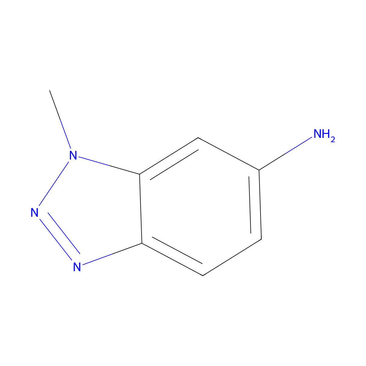 1-methyl-1H-1,2,3-benzotriazol-6-amine molecular structure, CAS 26861-23-4