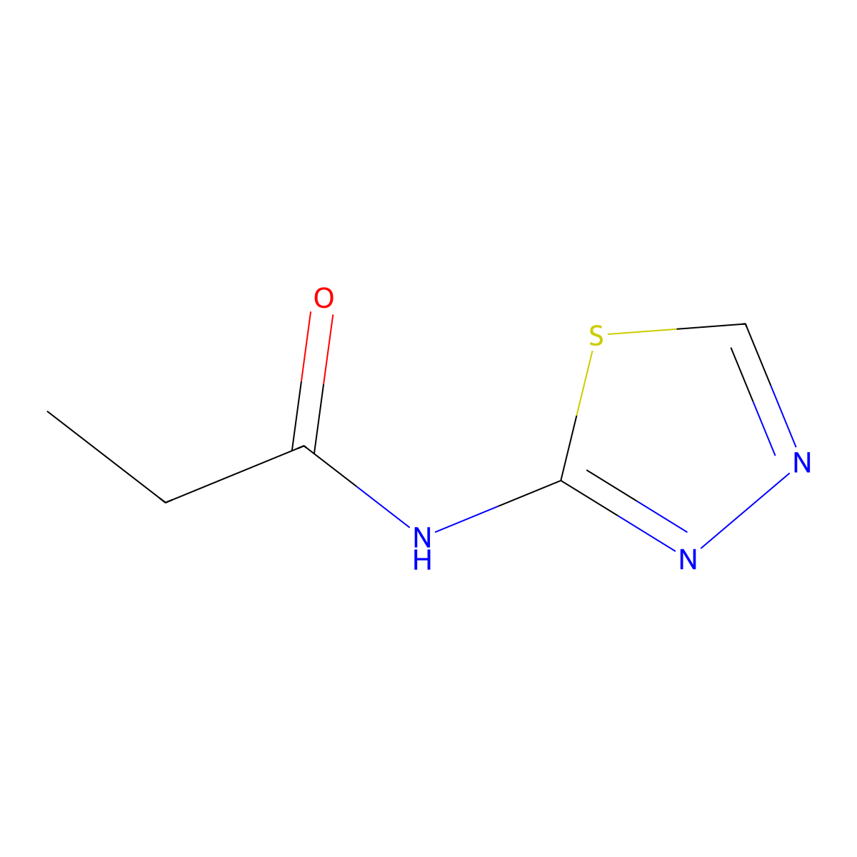 N-(1,3,4-Thiadiazol-2-yl)propionamide molecular structure, CAS 26861-91-6