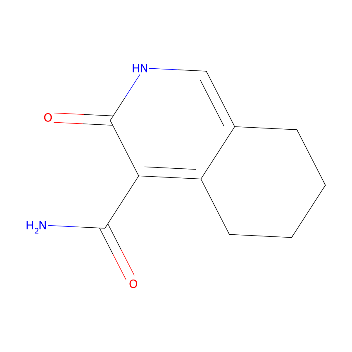 3-Oxo-2,3,5,6,7,8-hexahydroisoquinoline-4-carboxamide molecular structure, CAS 26862-51-1