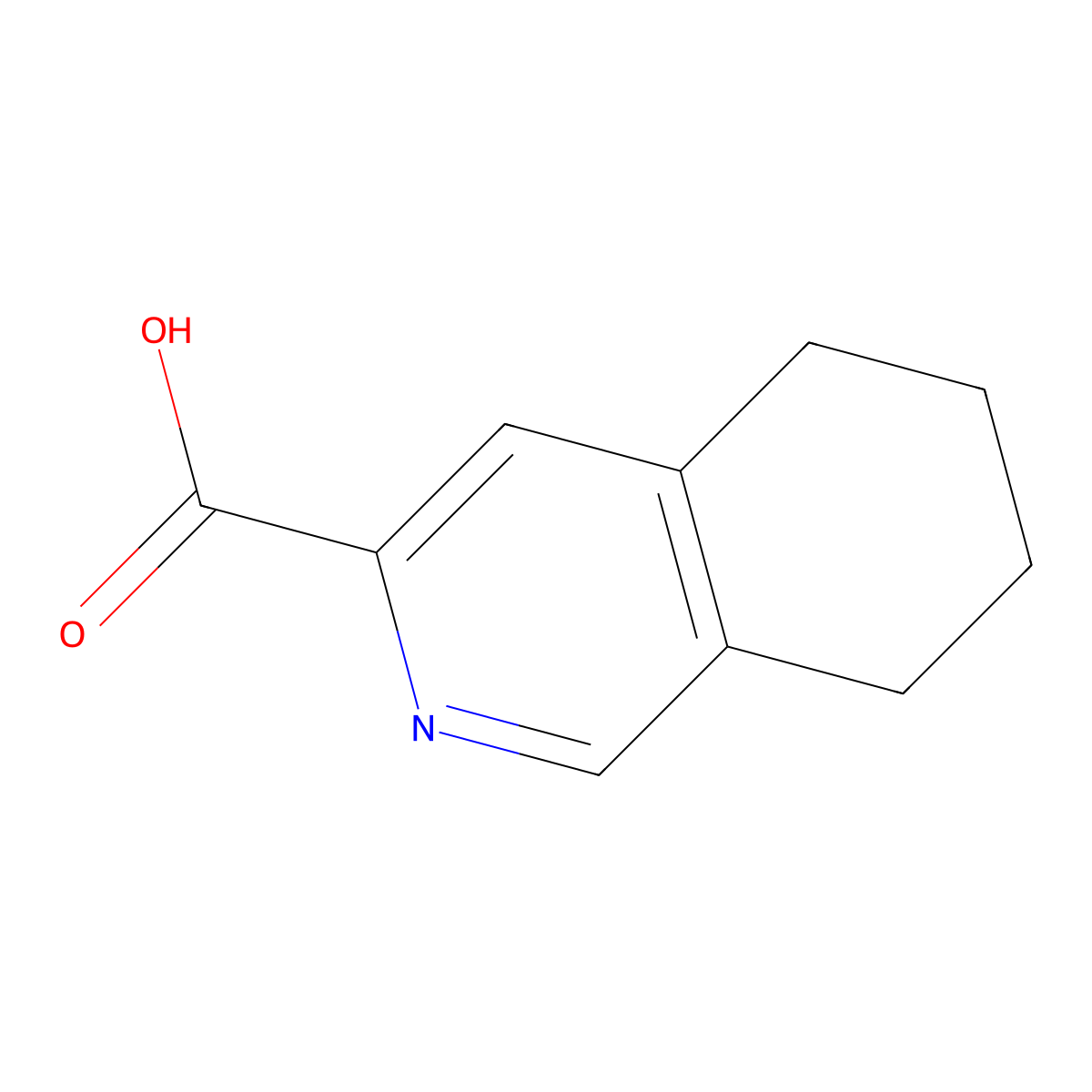 5,6,7,8-Tetrahydroisoquinoline-3-carboxylic acid molecular structure, CAS 26862-56-6