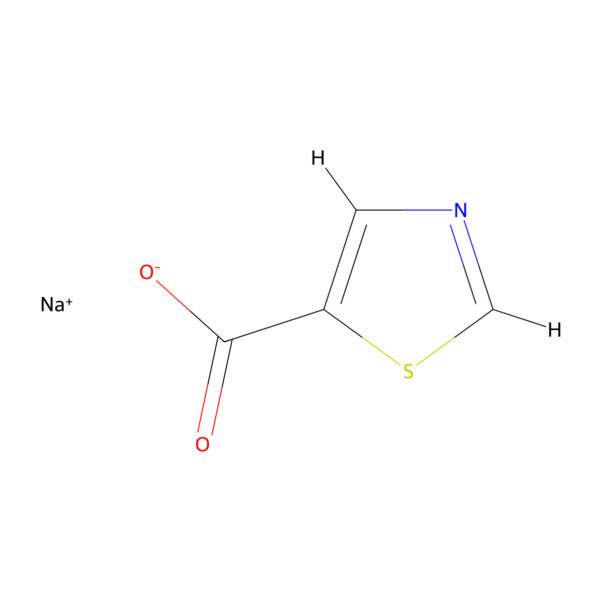 Sodium 1,3-thiazole-5-carboxylate molecular structure, CAS 26862-80-6