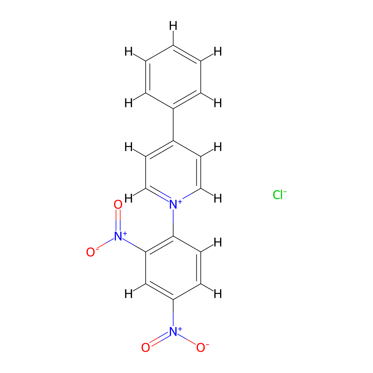 Pyridinium, 1-(2,4-dinitrophenyl)-4-phenyl-, chloride (1:1) molecular structure, CAS 26863-15-0