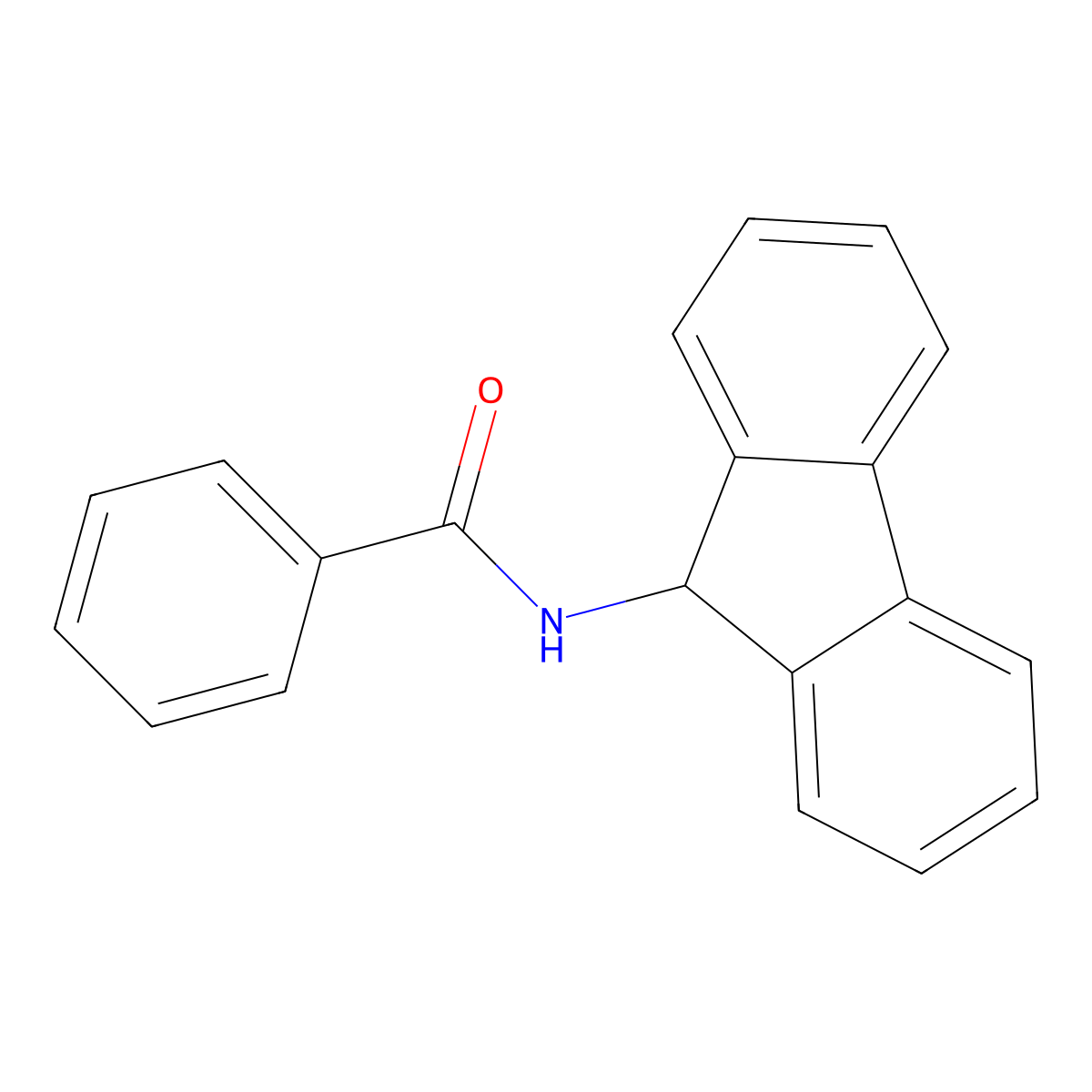 Benzamide, N-(9H-fluoren-9-yl)- molecular structure, CAS 26863-96-7