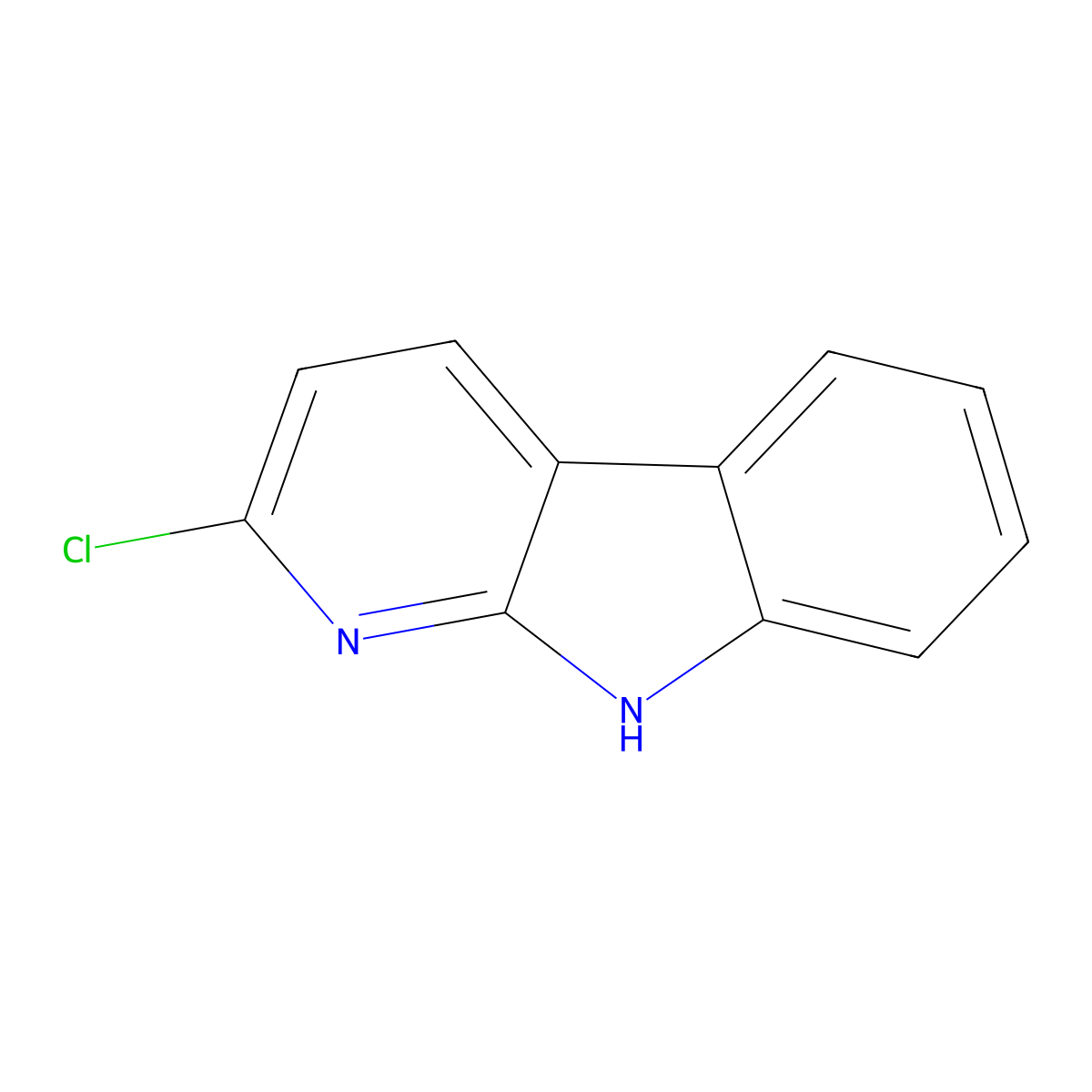 2-chloro-9H-pyrido[2,3-b]indole molecular structure, CAS 26869-12-5