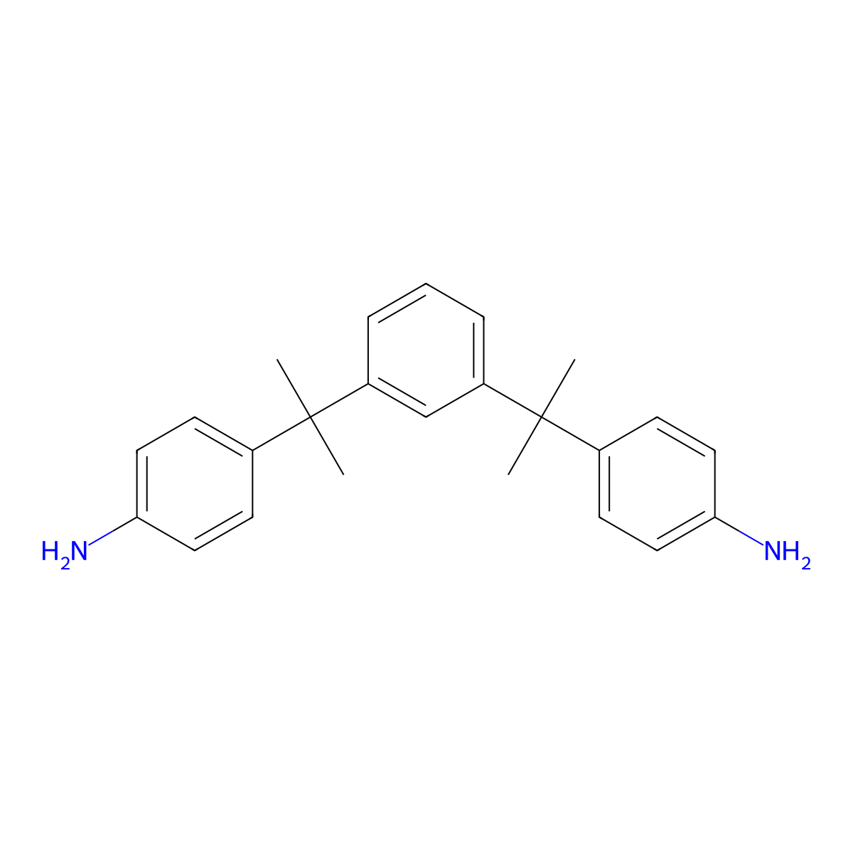 1,3-Bis[2-(4-aminophenyl)-2-propyl]benzene molecular structure, CAS 2687-27-6