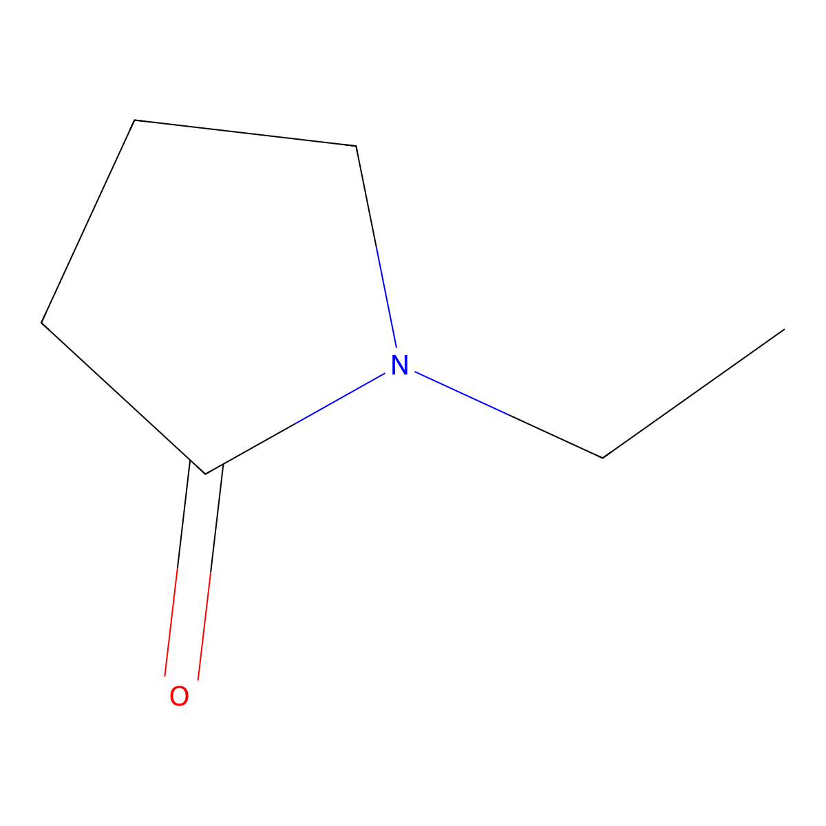 N-ethyl-2-pyrrolidone molecular structure, CAS 2687-91-4