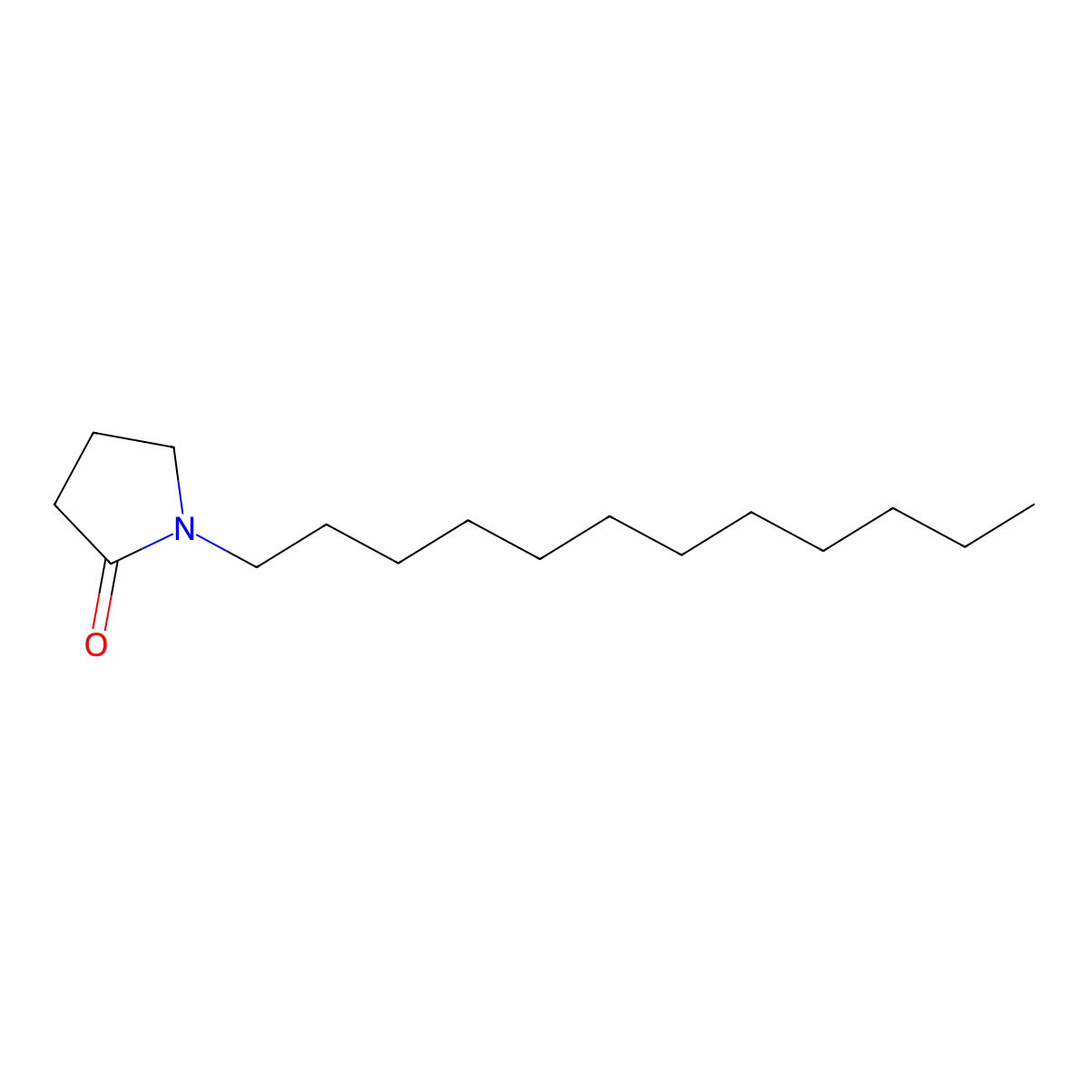 1-Lauryl-2-pyrrolidone molecular structure, CAS 2687-96-9