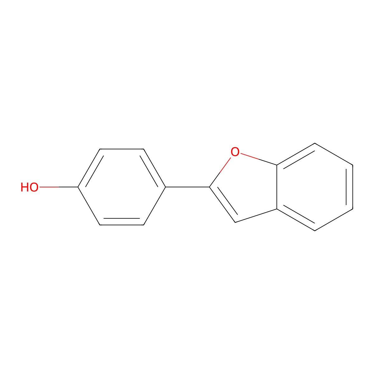 4-(1-Benzofuran-2-yl)phenol molecular structure, CAS 26870-36-0