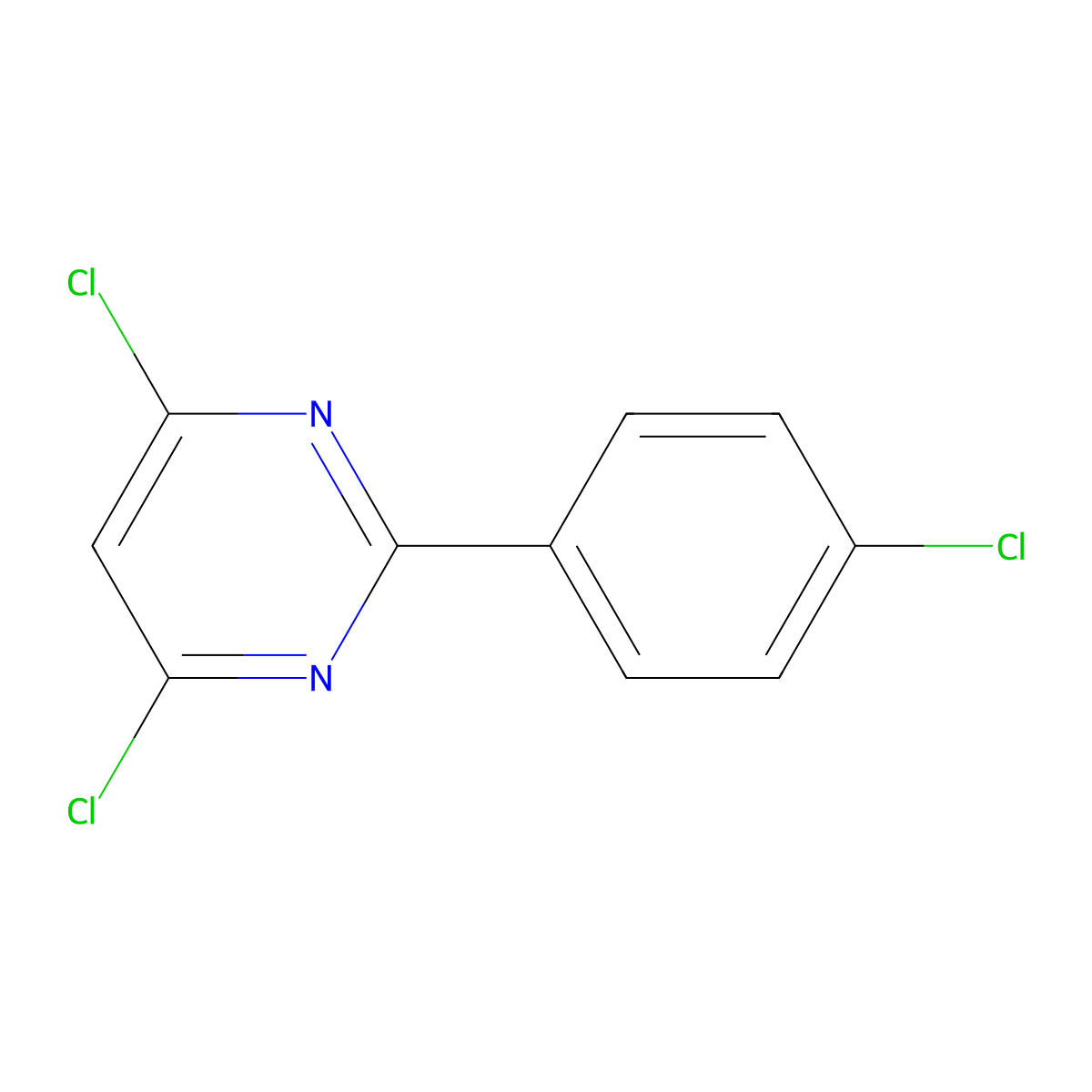 4,6-Dichloro-2-(4-chlorophenyl)pyrimidine molecular structure, CAS 26870-72-4