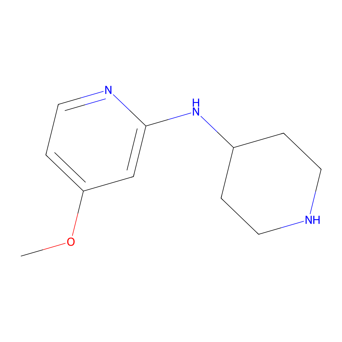 4-Methoxy-N-(piperidin-4-yl)pyridin-2-amine molecular structure, CAS 268730-56-9