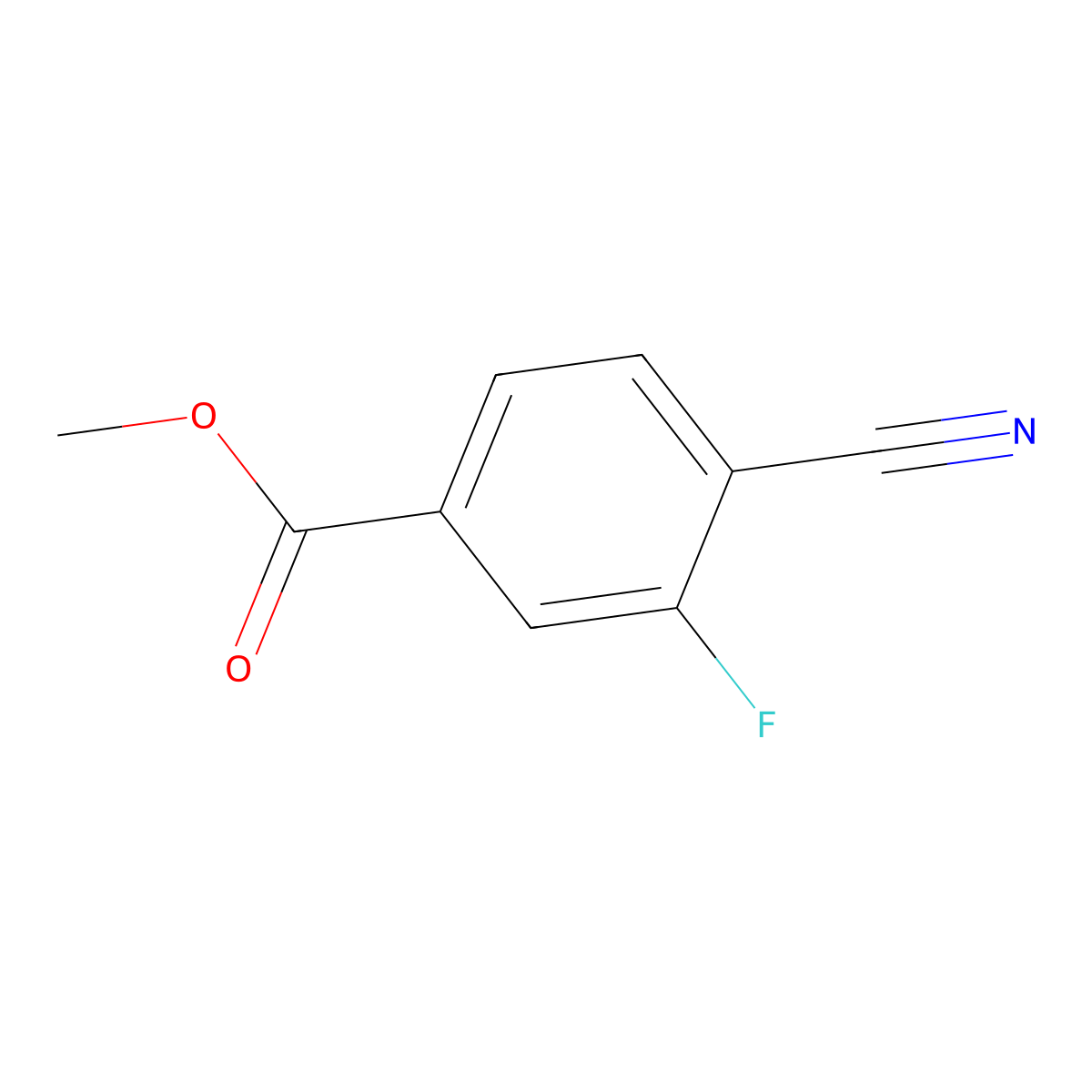 Methyl 4-cyano-3-fluorobenzoate molecular structure, CAS 268734-34-5