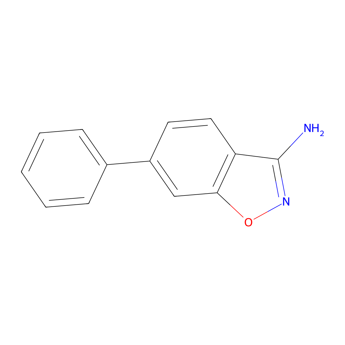 6-Phenylbenzo[d]isoxazol-3-amine molecular structure, CAS 268734-42-5