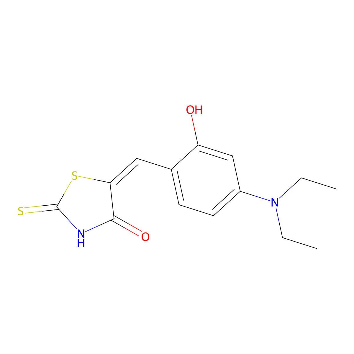 5-[[4-(Diethylamino)-2-hydroxyphenyl]methylidene]-2-sulfanylidene-1,3-thiazolidin-4-one molecular structure, CAS 268736-96-5
