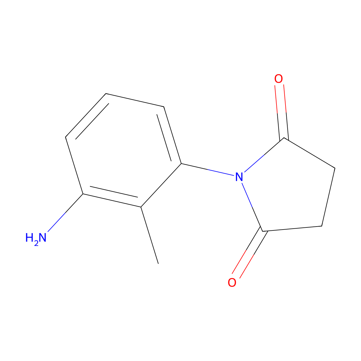 1-(3-Amino-2-methylphenyl)pyrrolidine-2,5-dione molecular structure, CAS 268738-23-4
