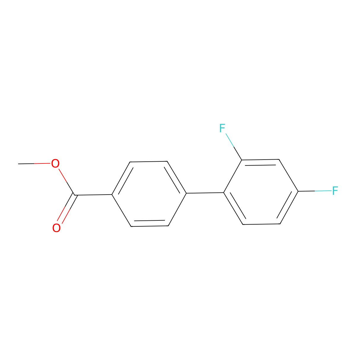 Methyl 4-(2,4-difluorophenyl)benzoate molecular structure, CAS 268746-75-4