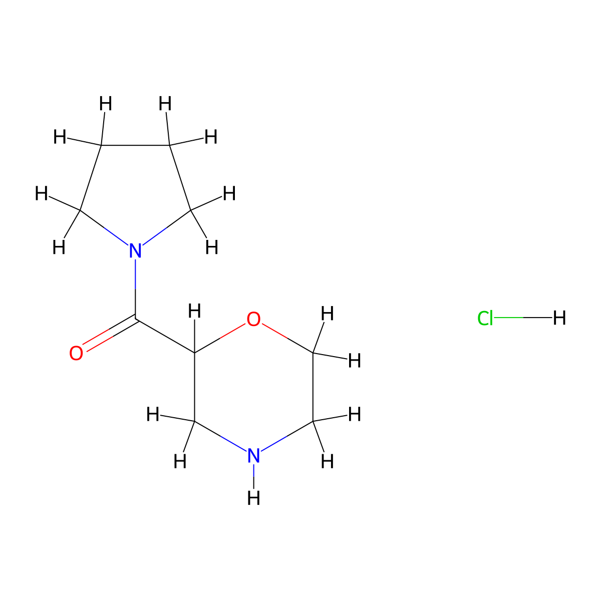 2-(Pyrrolidine-1-carbonyl)morpholine hydrochloride molecular structure, CAS 2687537-94-4