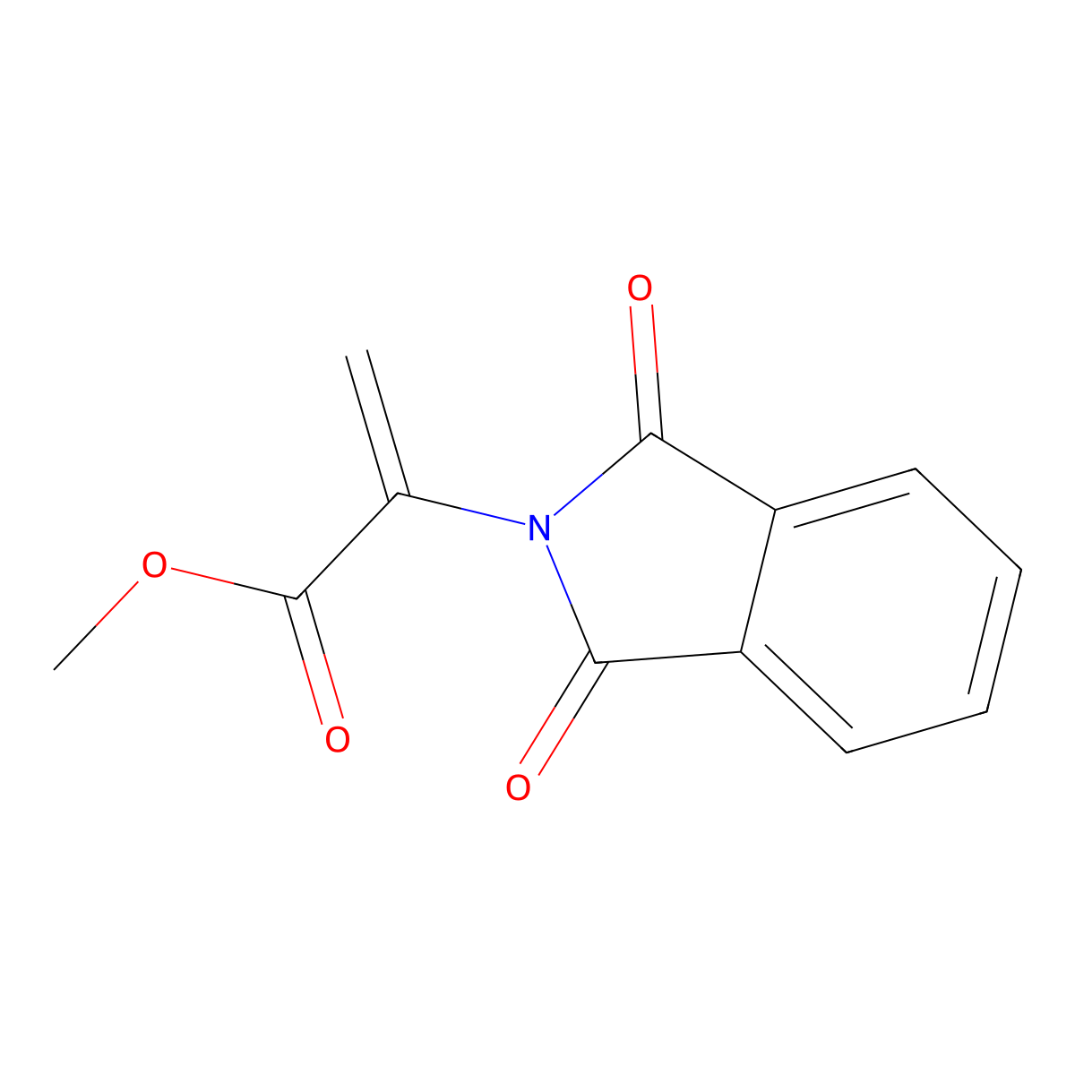 Methyl 2-(1,3-dioxoisoindol-2-yl)prop-2-enoate molecular structure, CAS 26878-24-0