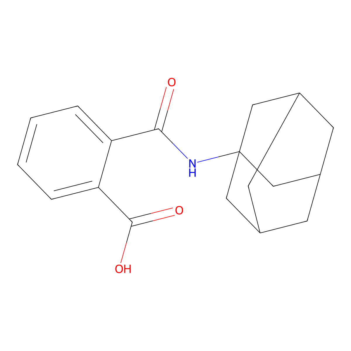 N-Adamantan-1-yl-phthalamic acid molecular structure, CAS 26878-89-7
