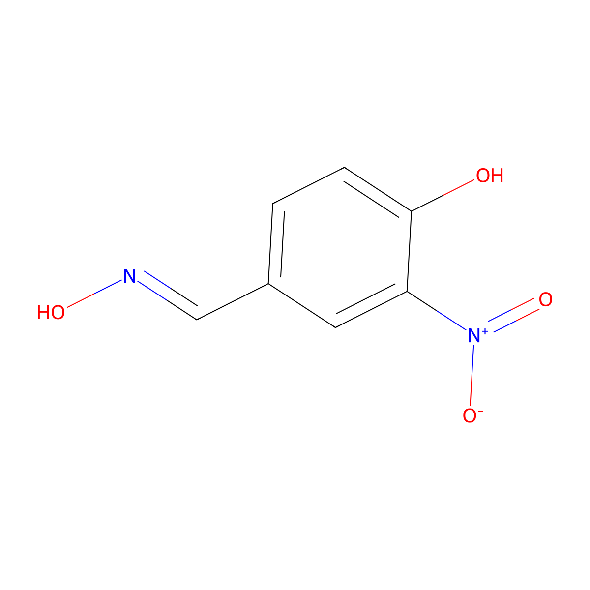 4-Hydroxy-3-nitrobenzaldehyde oxime molecular structure, CAS 26879-83-4