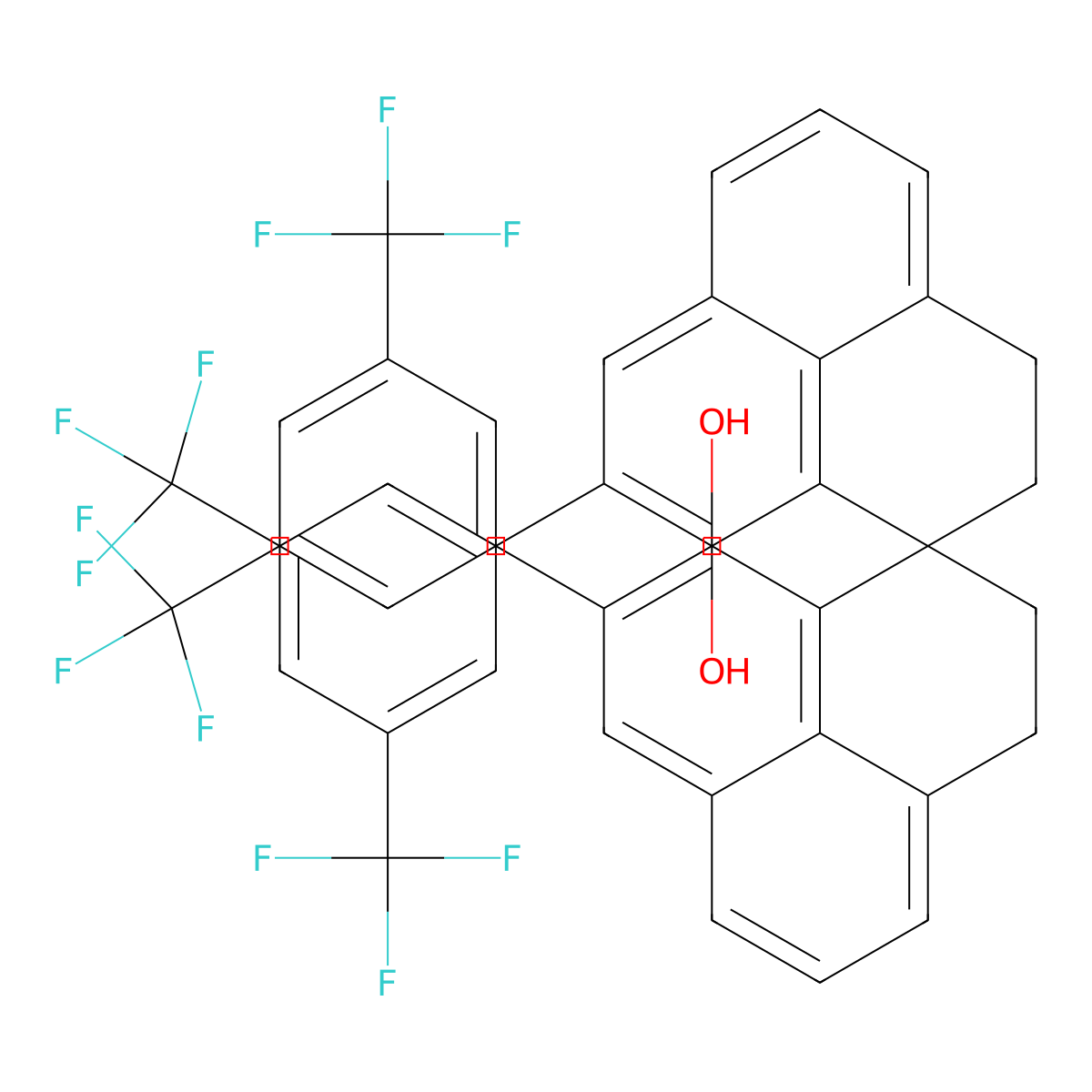 (R)-8,8'-Bis(3,5-bis(trifluoromethyl)phenyl)-2,2',3,3'-tetrahydro-1,1'-spirobi[phenalene]-9,9'-diol molecular structure, CAS 2687968-84-7