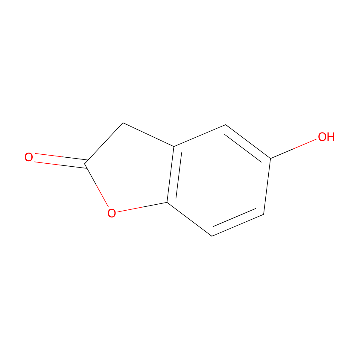 5-Hydroxybenzofuran-2-one molecular structure, CAS 2688-48-4