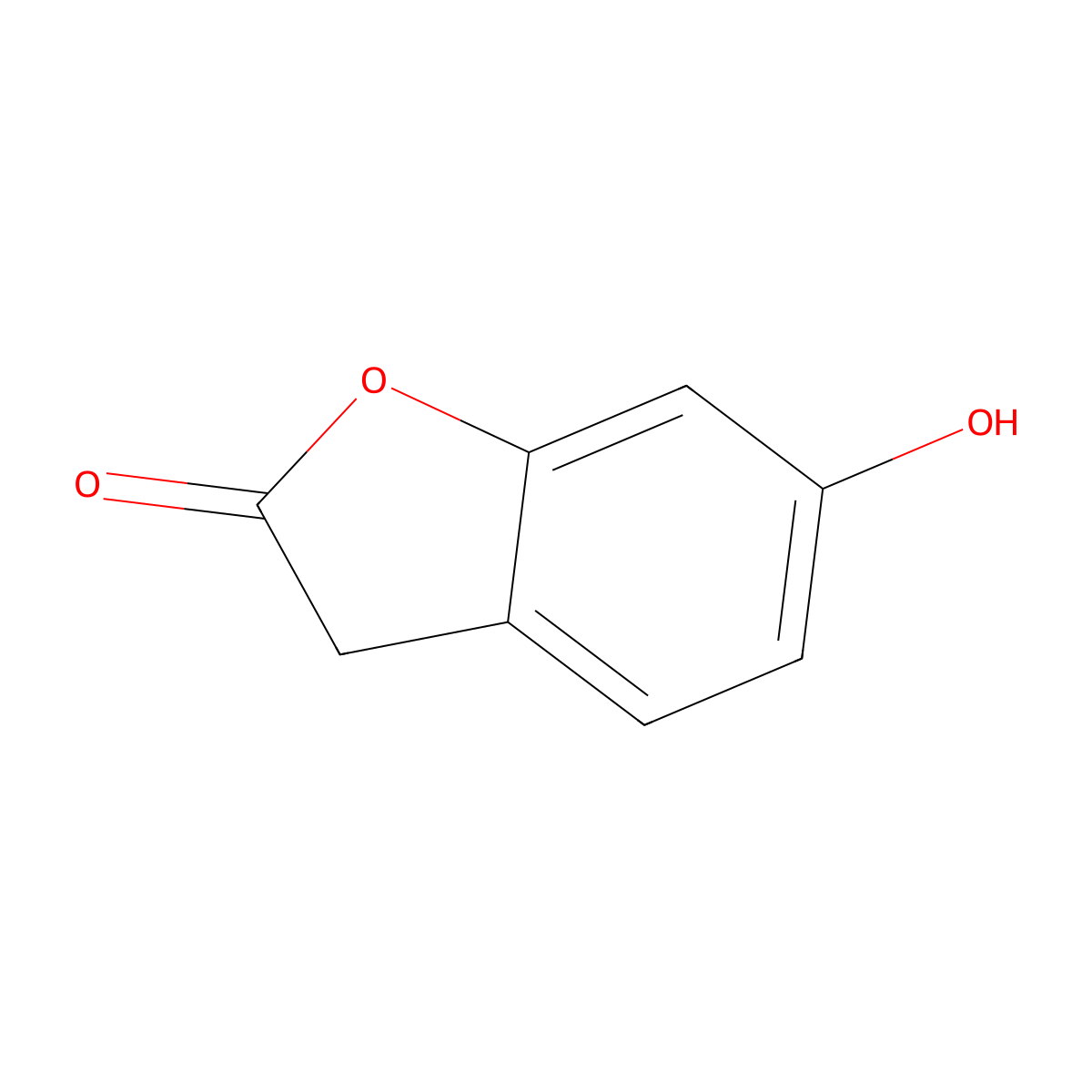 6-Hydroxybenzofuran-2(3H)-one molecular structure, CAS 2688-49-5