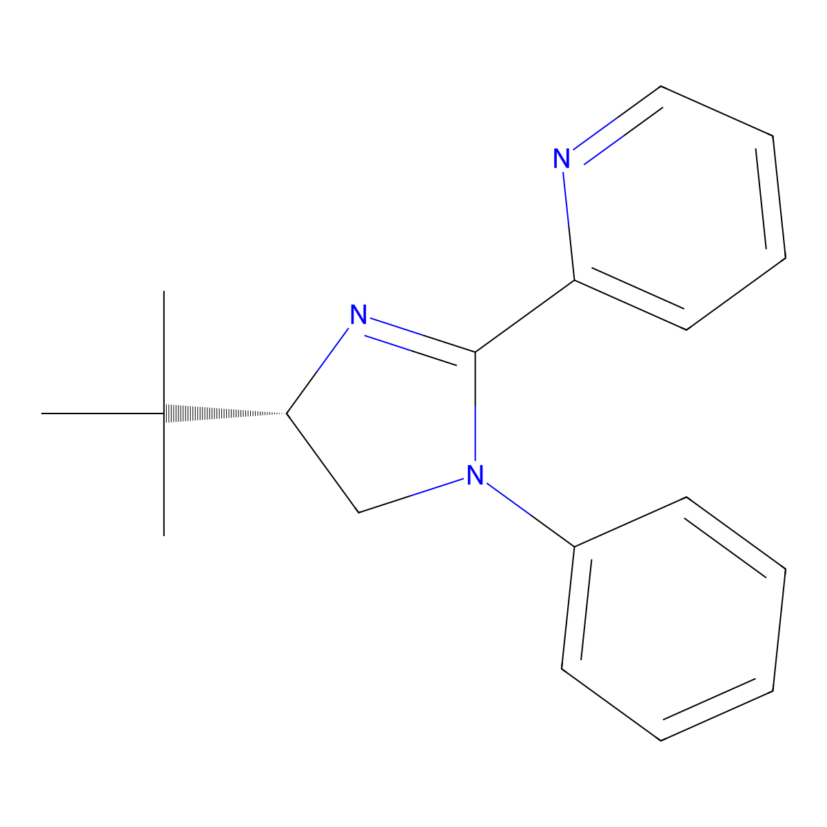 (S)-2-(4-(Tert-butyl)-1-phenyl-4,5-dihydro-1H-imidazol-2-YL)pyridine molecular structure, CAS 2688032-35-9