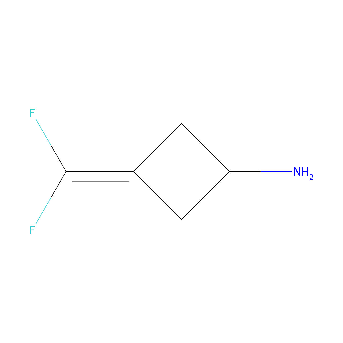 3-(Difluoromethylene)cyclobutan-1-amine molecular structure, CAS 2688115-05-9