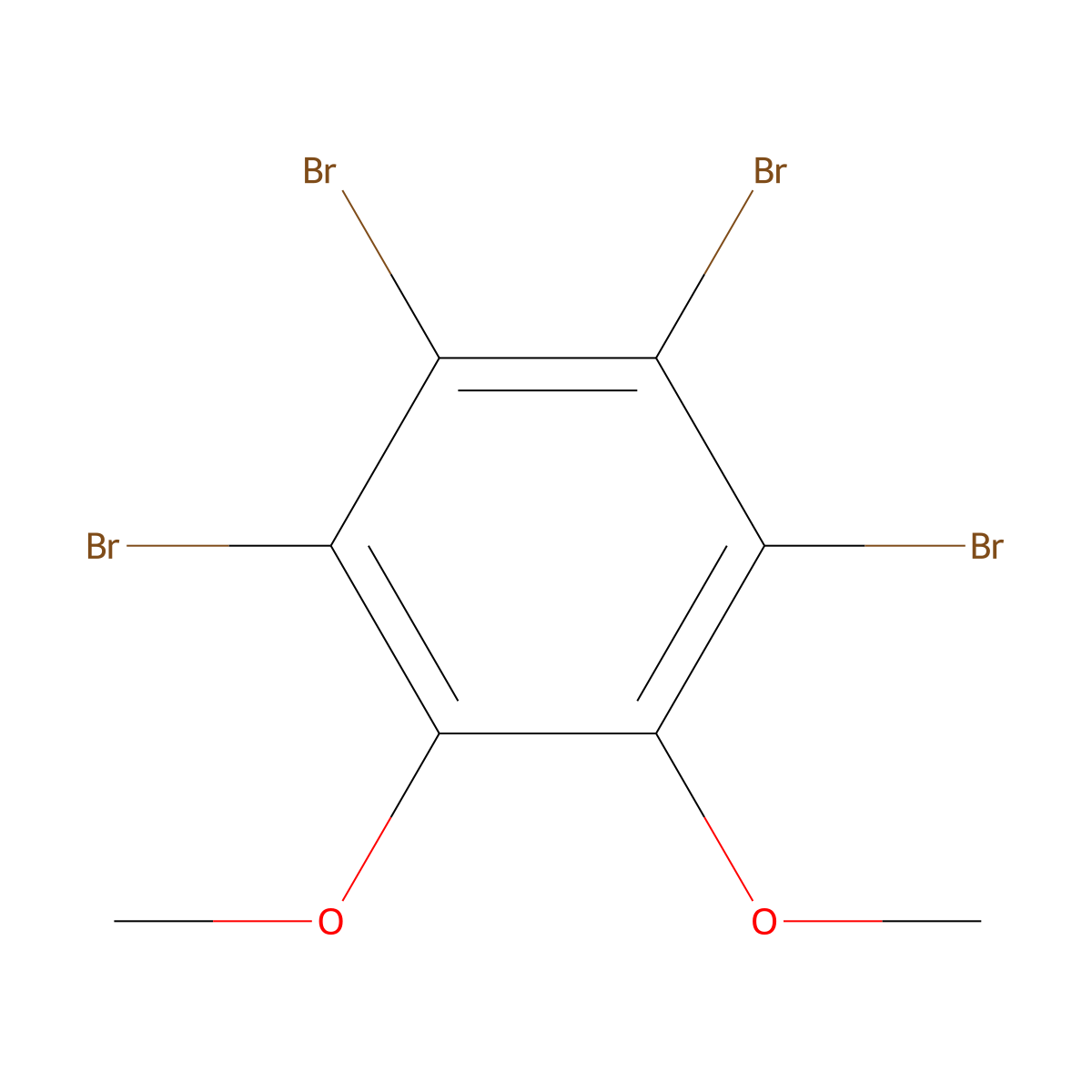 1,2,3,4-Tetrabromo-5,6-dimethoxy-benzene molecular structure, CAS 26884-57-1