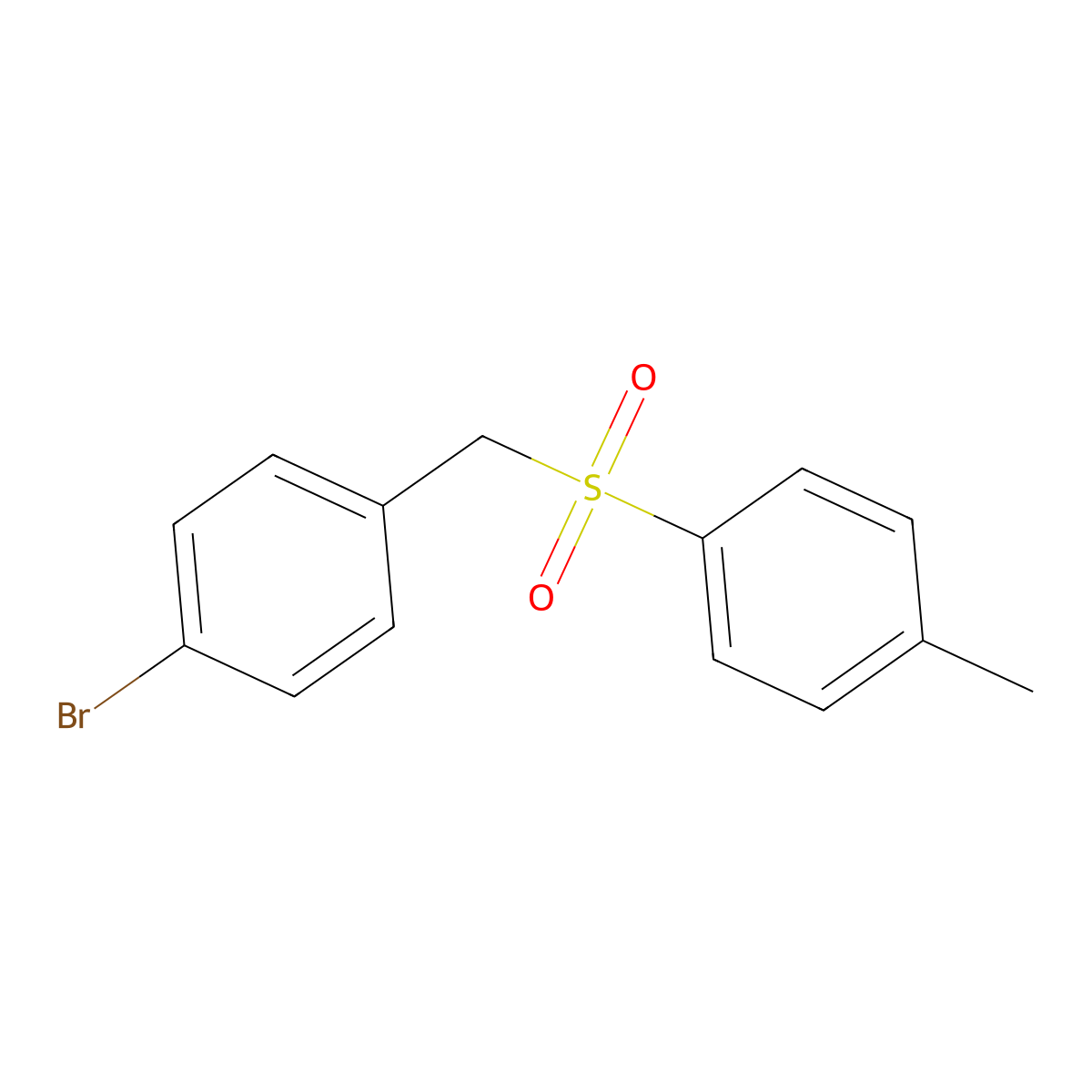 1-Bromo-4-{[(4-methylphenyl)sulfonyl]methyl}benzene molecular structure, CAS 26885-97-2