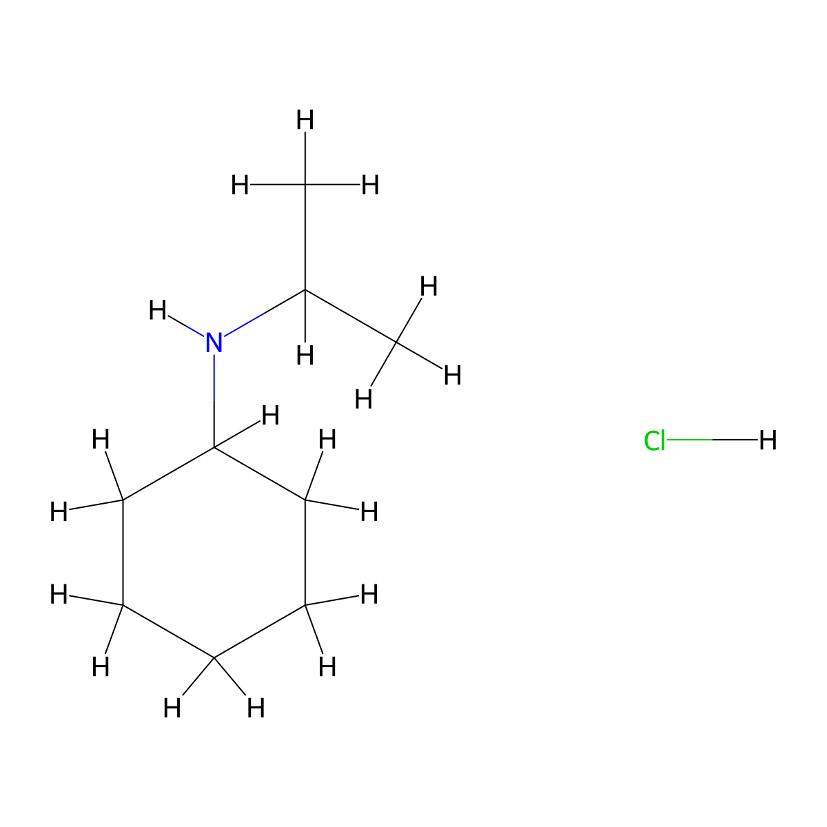 N-Isopropylcyclohexanamine hydrochloride molecular structure, CAS 26886-96-4