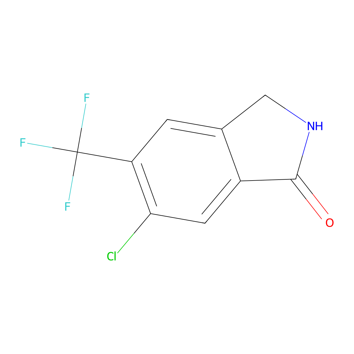 6-Chloro-5-trifluoromethyl-2,3-dihydro-isoindol-1-one molecular structure, CAS 2688734-90-7