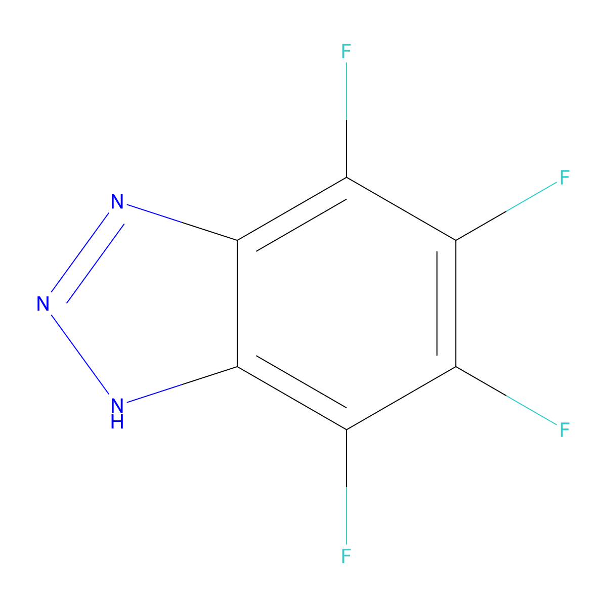 4,5,6,7-tetrafluoro-2H-benzotriazole molecular structure, CAS 26888-72-2
