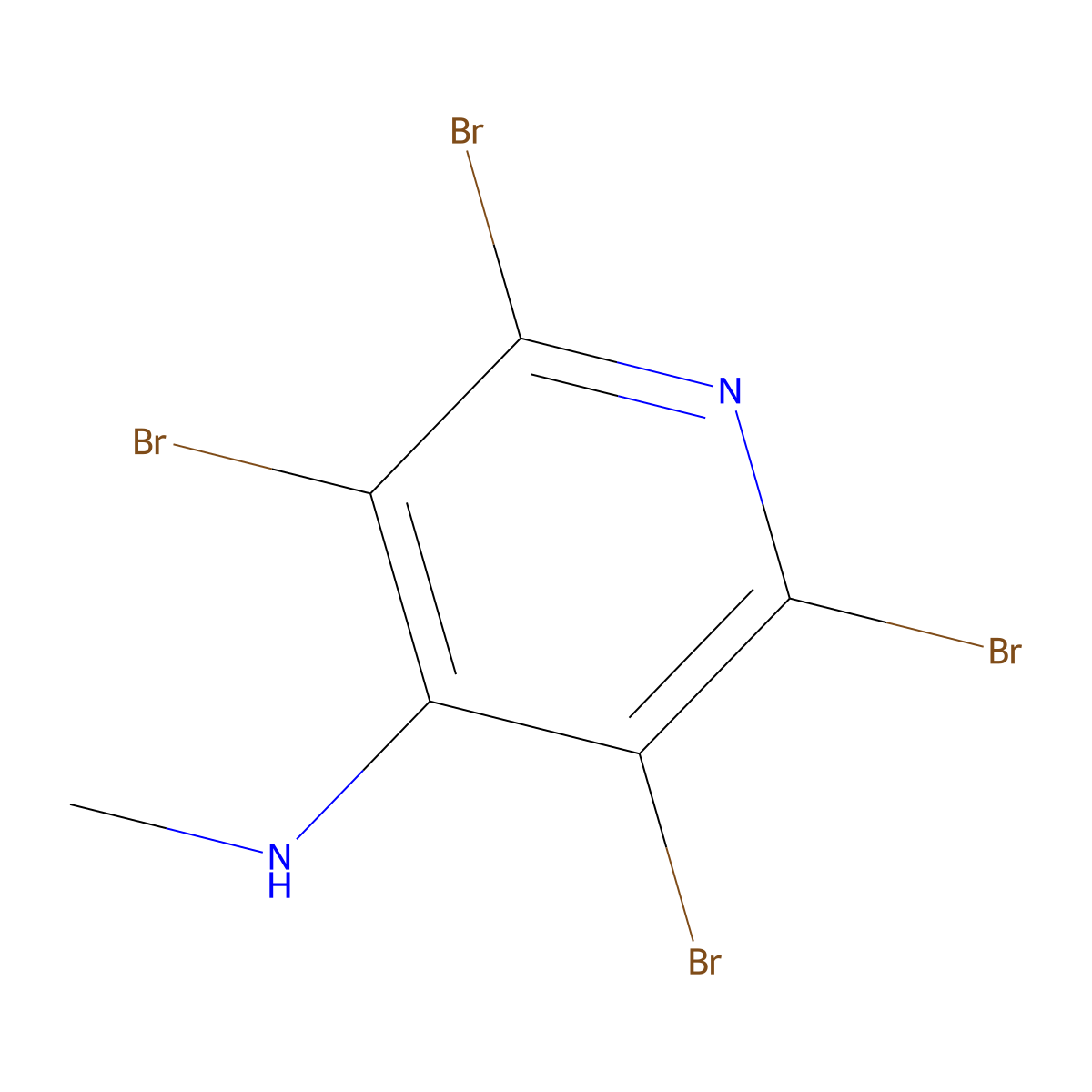 2,3,5,6-Tetrabromo-N-methylpyridin-4-amine molecular structure, CAS 26888-84-6