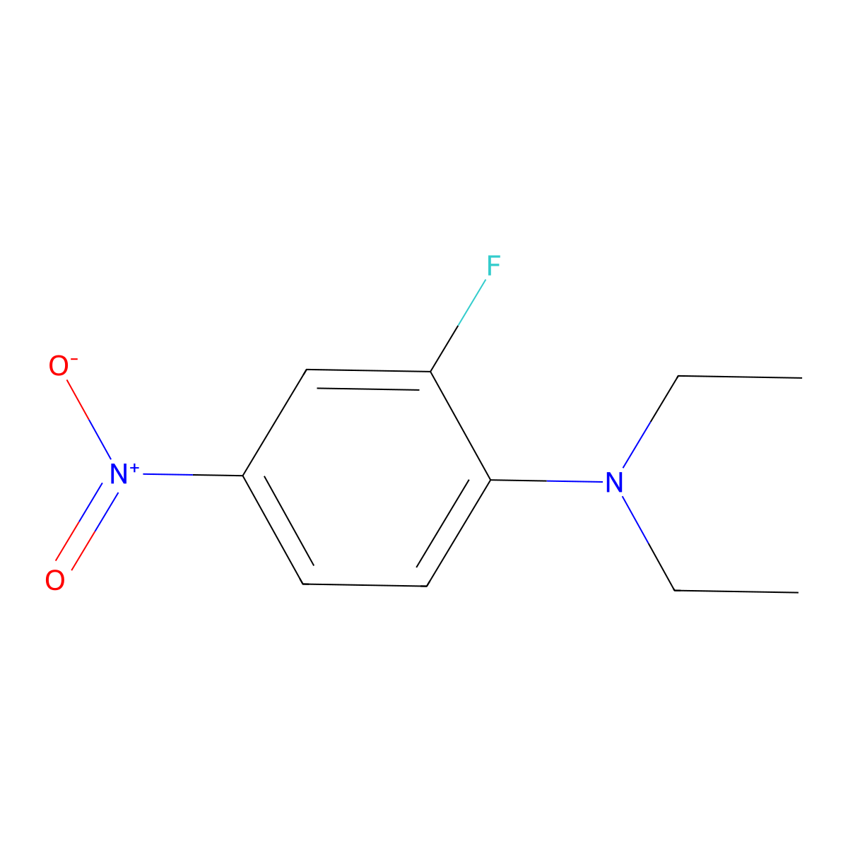 N,N-diethyl-2-fluoro-4-nitroaniline molecular structure, CAS 2689-37-4