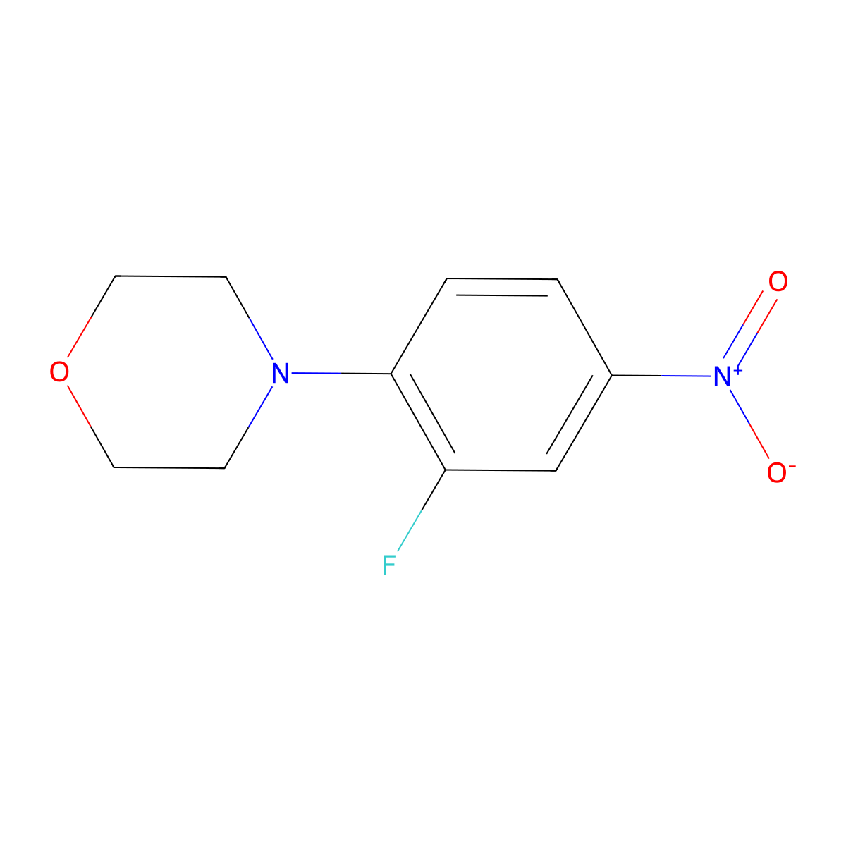 4-(2-Fluoro-4-nitrophenyl)morpholine molecular structure, CAS 2689-39-6