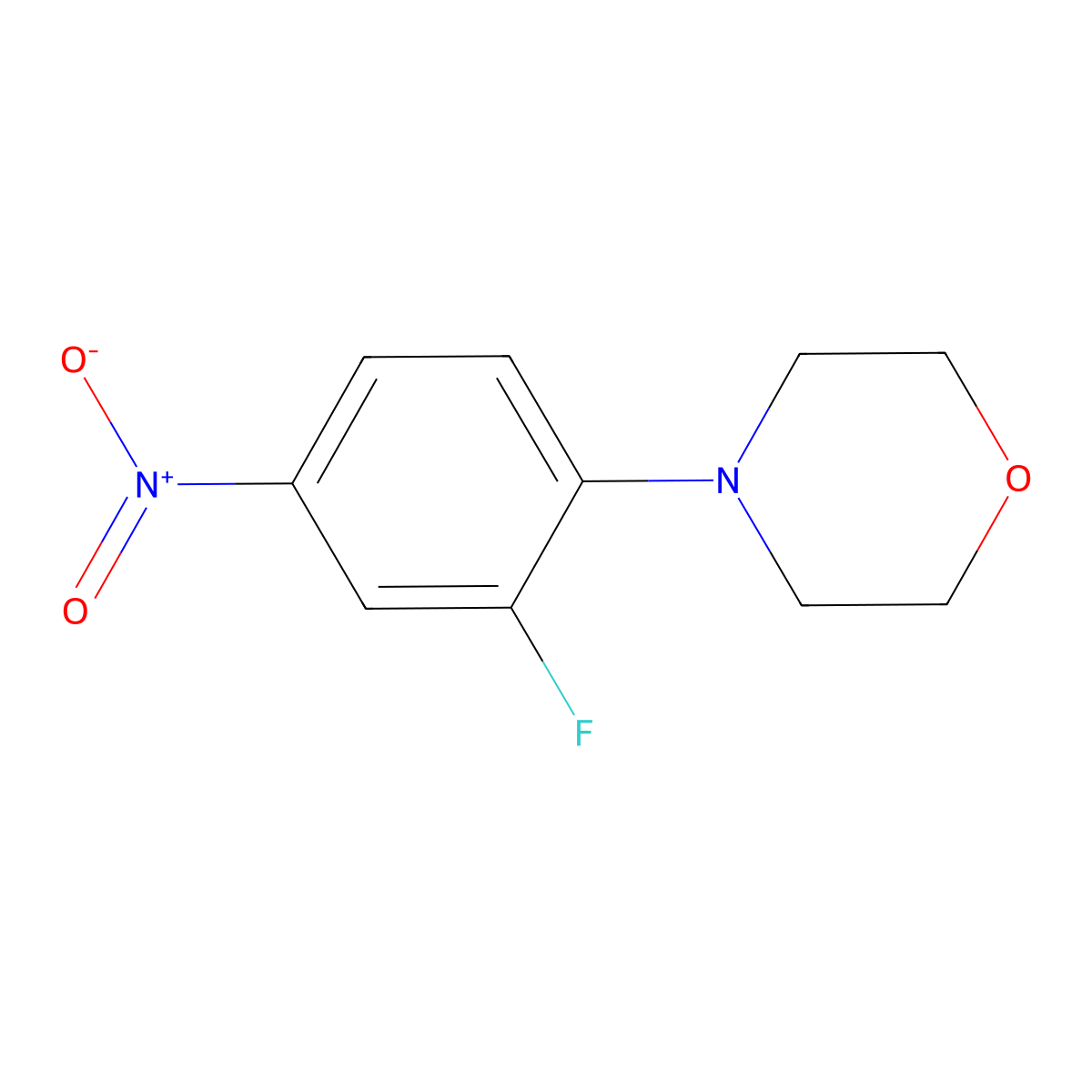4-(2-Fluoro-4-nitrophenyl)morpholine molecular structure, CAS 2689-39-6
