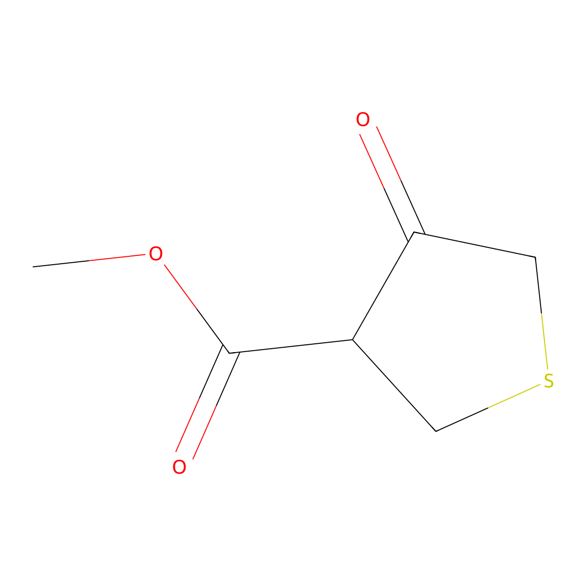 3-Thiophenecarboxylic acid, tetrahydro-4-oxo-, methyl ester molecular structure, CAS 2689-68-1