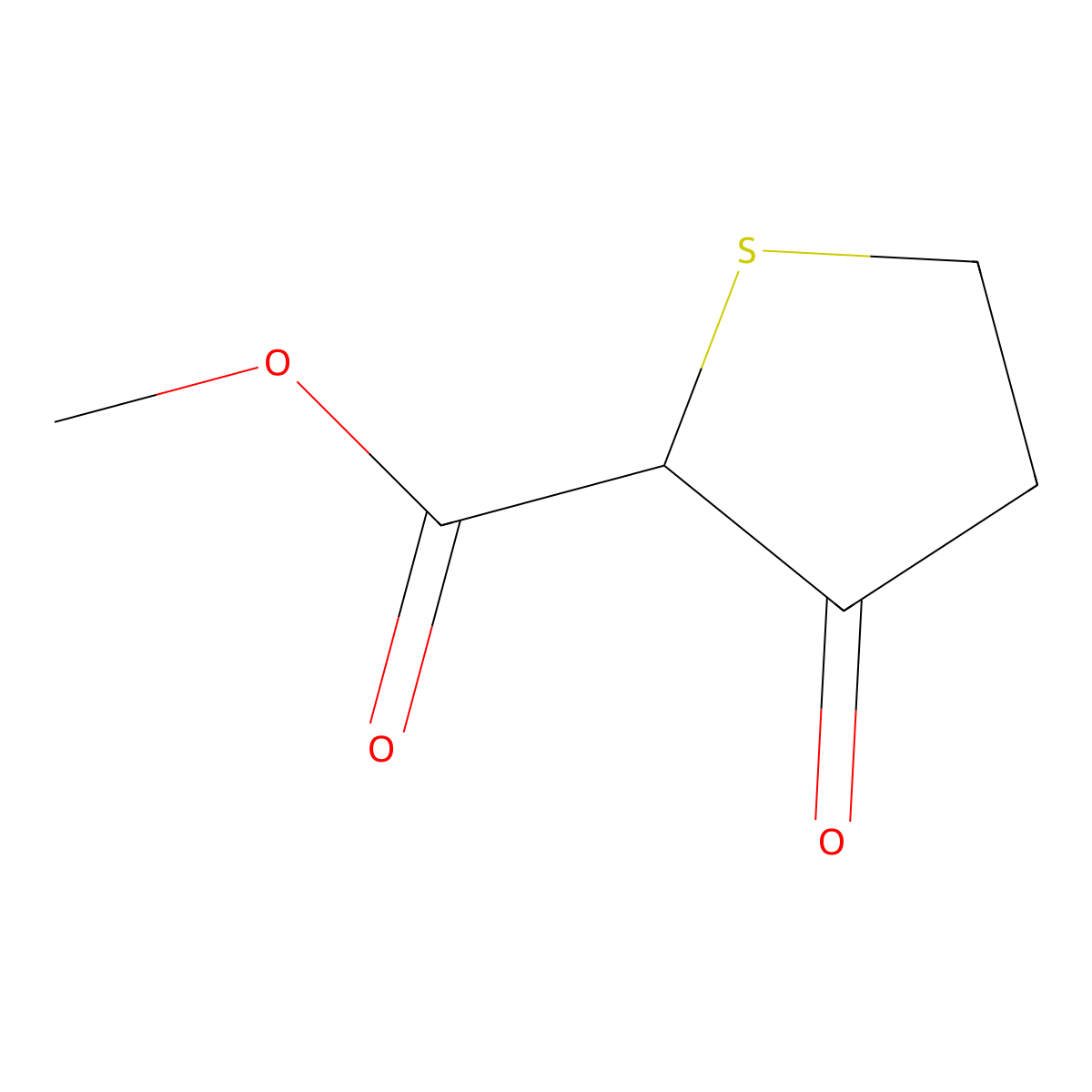 2-Thiophenecarboxylic acid, tetrahydro-3-oxo-, methyl ester molecular structure, CAS 2689-69-2